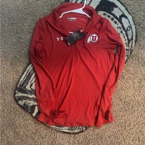 Under Armour Red Pullover with Logo